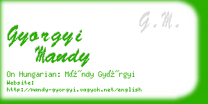 gyorgyi mandy business card